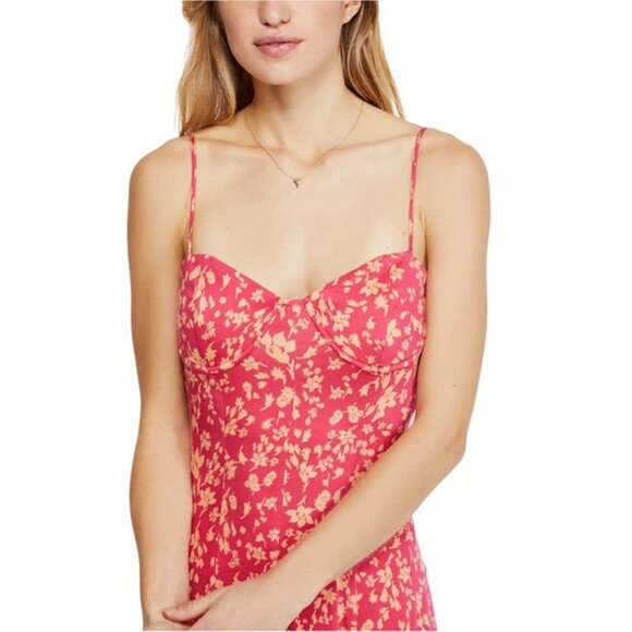 Free People Under The Moonlight Pink Floral Maxi Dress - Picture 5 of 7